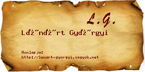 Lénárt Györgyi névjegykártya